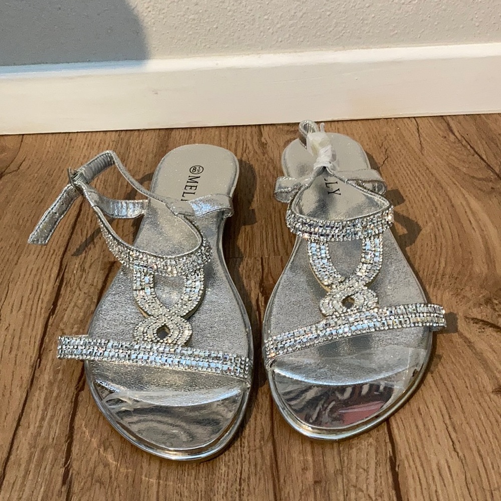 Silver Sandal with Heel